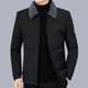 cerejeira men's clothing brand fur collar down jacket for men autumn and winter short middle-aged and elderly dad winter jacket for men D6210 black 180/XL
