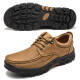 
Western Region Camel Head Layer Cowhide Men's Shoes Genuine Leather Plus Cotton Shoes Outdoor Casual Hiking Shoes Daddy Shoes Khaki 6198 38