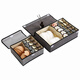 Haojinju underwear and socks storage box canvas fabric underwear underwear and socks storage box home divided three-in-one bra small dark gray 13 grids