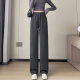 Red Dragonfly Versión estrecha Pantalones para mujeres 2025 Spring y otoño Nuevos pantalones casuales para mujeres Plus Velvet Spring Sports Pantalones rectos 689# Dark Grey Nine-Point-Plus Velvet Super Soft Velvet l