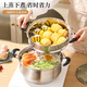 Yiyipai is suitable for household double-eared soup pot, thickened 316 stainless steel milk pot, porridge pot, small cooking pot, steaming pot, double bottom 316 antibacterial steel 26cm