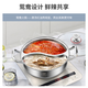 Kangbach 304 stainless steel straight hot pot Yuanyang pot dual-purpose pot thickened hot pot basin shabu-shabu induction cooker gas stove universal Yuanyang hot pot with lid + soup spoon + colander 32cm