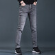 
Fan Litai black jeans men's slim feet pants autumn and winter plus velvet thickened Korean style trendy and casual jeans long trousers QQ 1048 black regular 30