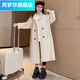 Rui Menghua Autumn and Winter 2025 Girls' New Woolen Coat Girls' Korean Style Large Children's Over-the-Knee Long Woolen Fashionable Jacket Black 150 Recommended height to be within 152cm