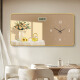 Meiyouchun Modern y simple pintura decorativa Reloj de pared 2025 Nuevo calendario perpetuo Reloj Electrónico Nordic Flower Reloj Pared JD121.09 Calendario perpetuo + Reloj 80*40 cm Imagen de cristal PVC Edge Edge