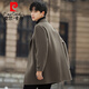 Pier Cardin Caballa de lana Pure Pure de lana para el abrigo de lana de doble cara para hombres Autumno de otoño e invierno en espesor negro M 170