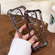 Yunning Four Corner Airbag épaissis anti-bas adapté pour le boîtier de téléphone Apple Curgling Green Electroplated iPhone Téléphone Boîte nouveau transparent haut de gamme Héquette de la lentille pleine inclusive Luxury Luxury Purple Fourn-Four Coin Anti-Fall Space Iphone14Promax