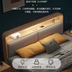 Mumian Massivholzbett Doppelbett 1,8 Meter 2 Meter Matratze mit modernem einfachem Nordic Style Hauptschlafzimmer großes Bett YF-902 1.8 Schrank