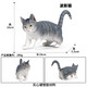 
Oenux simulated cat model toy ornaments for children's solid animal set yellow cat bobtail cat black and white big cat gift M-290+719+718 (3 cat sets)
