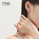 TTMIX platinum pt950 earrings large earrings platinum women's earrings Möbius plain hoop earrings 4.1-4.3g about 4.0cm