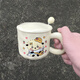 Zhewei Chiikawa Usaki Bester Freund und Freundin Schwester Hochtropfes Geburtstagsgeschenk SN4877 Jiyi essen Lollipop 420 ml Tasse + Milchballlöffel + Cover + Schaumstoffboxverpackung