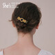 She s Qianzi hair accessories Van Gogh Sunflower retro horizontal clip light luxury hairpin hairpin birthday gift for girlfriend