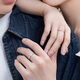 Lukfook Jewelry Platinum 950 Car Flower Simple Platinum Ring Couple Ring for Men and Women Single Price L04TBPR0009 No. 17-4.98g (including labor cost 378 yuan) Men's Style