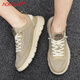 Aokang men's shoes canvas shoes versatile shoes men mesh casual board shoes men sand color 42