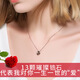 Luruo plated 18k rose gold four-leaf clover necklace for women 925 sterling silver color gold clavicle chain pendant jewelry set chain (rose gold)