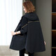 
LEDIALYI (LEDIALYI) 2025 spring and autumn women's new casual high-end and fashionable middle-aged small windbreaker jacket for women's mid-length coat black S (recommended within 128 Jin [Jin equals 0.5 kg])
