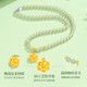 CHINA GOLD Hetian Jade Gold Necklace Women's Gold Peony Pendant Birthday Gift for Wife and Mom Practical and High-end Pure Gold Peony Necklace Jingsuda