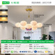 大观园（DGY）月球泡泡灯客厅吊灯温馨卧室书房餐厅吊灯卡通星球灯中山灯具O001 9734金色13头-三色-彩球12cm小球