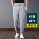 Woodpecker High Elasticity Men's Pants Ice Silk Sports Trousers Men's Summer Thin Harem Pants Loose Casual Pants Men's Pants Quick-drying Ice Silk Medium Gray M Recommended 105-126Jin Jin equals 0.5 kg to wear