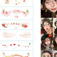 Jingji Christmas Makeup Face Sticker Tattoo Santa Claus Face Sticker Holiday Party Atmosphere Blush Makeup COS Party Sticker Christmas Sticker 11 Non-duplicate