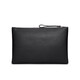 
ELLE HOMME men's handbag, large capacity, cowhide leather zipper, genuine leather wallet clutch EB788203301 black version, birthday gift for boyfriend