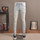JAGR Tendy Brand Jeans Herren Sommer alter schlanker Retro High-End-Hosen Frühling und Herbst Casual Herren Jeans BXC-9732 Leichte Farbe 30 2 Fuß 3 Slim Fit Standard Code