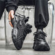 
Senma daddy shoes men's summer mesh 2025 new thick sole elevated sports breathable men's casual trendy shoes black 42
