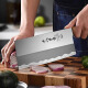 Eighteen-sized kitchen knife, knife, kitchen knife, household slice knife, chef cutter, kitchen special meat cutter, kitchen utensil 9756 Yellow sandalwood cutting knife, front and back cutter, special