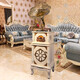 BLACKNOTE Jinmo gramophone retro living room European-style vinyl record player Bluetooth old-fashioned antique flow sound machine solid wood gramophone 206 white sliding door set