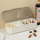 Zhenxiqi seasoning box multi-grid with 4 spoons seasoning jar seasoning box with lid plastic seasoning storage box seasoning box milk white 4 compartments + 4 spoons 2L