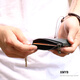 Kangaroo zipper change key bag genuine leather men's short wallet mini coin handbag women's black small