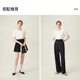 Fan Silan White French Square Collar Camiseta para mujeres 2024 Summer NUEVO TEMPERAMENTO DE CABLADOR Top 24FS12182 White S