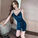 Fangluyu Frühling und Herbst neuer niedriger Hosenträger Slim Hip Rock Velvet Sexy Basisrocktechniker Arbeit Kleidung 1047 Burgund hochwertige Version Eins Größe S