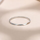 Safir platinum ring women's pt950 platinum women's ring simple plain ring bright tail ring about 0.55 g 11#