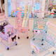 Mengqibao children's shopping cart trolley toy ornaments Multi-color shopping cart storage trolley play house toys small Yunduo pink [Melody] 20cm toy ornaments