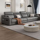 Dofei Kingdom leather sofa Italian minimalist row multi-person genuine leather sofa small apartment soft-pack living room furniture y724# 3.2 meters more than one person latex style