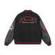 A Chock [Achock] National Trend American Retro Kontrast Baseball-Jacke Handtuchabdruck Neue Style Bomber Jacket Trend WW728-Black-High-Qualität M 90-100jin [Jin ist 0,5 kg]