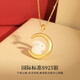 Gin Qianhui 925 silver necklace for women 2025 new Hetian Jade Rabbit Pendant Jewelry Valentine's Day Birthday Gift for Girlfriend Moon Jade Rabbit Necklace + Jewelry Certificate Exquisite Gift Box