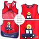 Delantal para niños Ropa de comida para bebés Kindergarten cubierta a prueba de sucio bebé comiendo babero impermeable bolso de arroz delgado A6231 Red Bird Car Modelo regular 110 Altura recomendada 90-100 cm