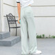 I.Karnow Girls Widm-Bein Hosen Kinder Sommer Neue Ice Seidenhose Girls Casual Anzug Dünne Hose große Kinder Sommerhosen 15009 Lila + 9889 Weiß [Set] 170
