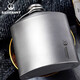 SILVERANT Silver Ant pure titanium large hip flask portable titanium alloy flat hip flask outdoor portable wine set camping lightweight warm wine cooking titanium crystal 500ml hip flask + titanium funnel