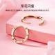 Fat Donglai quality ear bone buckle 18k gold earrings rose gold au750 ear stud earrings color gold trend light luxury purchasing 18K rose gold magic earrings (medium size single)