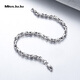 Miss JuJu Platinum Bracelet Men's Fashion PT950 Platinum Gao Qiqiang Same Style Bracelet Attractive Bracelet Customized Weight 48-50g Length 18cm Thick About 5.5mm