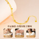 Chinese gold transfer beads gold anklet for women 18k gold fashion jewelry birthday gift for girlfriend birthday wife practical 18k double layer ball bead anklet/Jingsuda