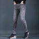 
Fan Litai black jeans men's slim feet pants autumn and winter plus velvet thickened Korean style trendy and casual jeans long trousers QQ 1048 black regular 30