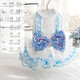 Vierbeiner Blumenhuf, schwere Arbeit handgefertigte Katzenprinzessin Rock Hunde Kleidung Frühlings- und Herbstkleidung, Laufstegpartykleid Welpenkleidung, Haute Couture Lace Blues XL-About 9-10jin [Jin gleich 0,5 kg]
