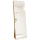 Color Tang Tempered Glass Solid Wood Mirror Full-body Mirror Household Floor-standing Mirror Explosion-proof Clothing Mirror Wall-mounted Fitting Mirror Log Wood Color 40*160 [Explosion-proof Glass]