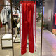 
Adidas Clover Sport Pants Women's Pants 2025 Summer New Side Breakfast Loose Breathable Casual Pants Wide Leg Pants IR9793 Red L