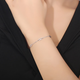 Yuan Shengfu's new PT950 simple and versatile pig nose platinum bracelet, authentic and fashionable women's platinum bracelet, 4.12 grams, length 15.5-17.5CM