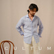 CULTUM 100% linen shirt thin windsor collar breathable long-sleeved shirt men's solid color business casual retro all-match shirt ivory white XL